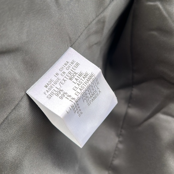 Theory Grey Tie Blazer Size 8 Wool blend - Picture 5 of 6